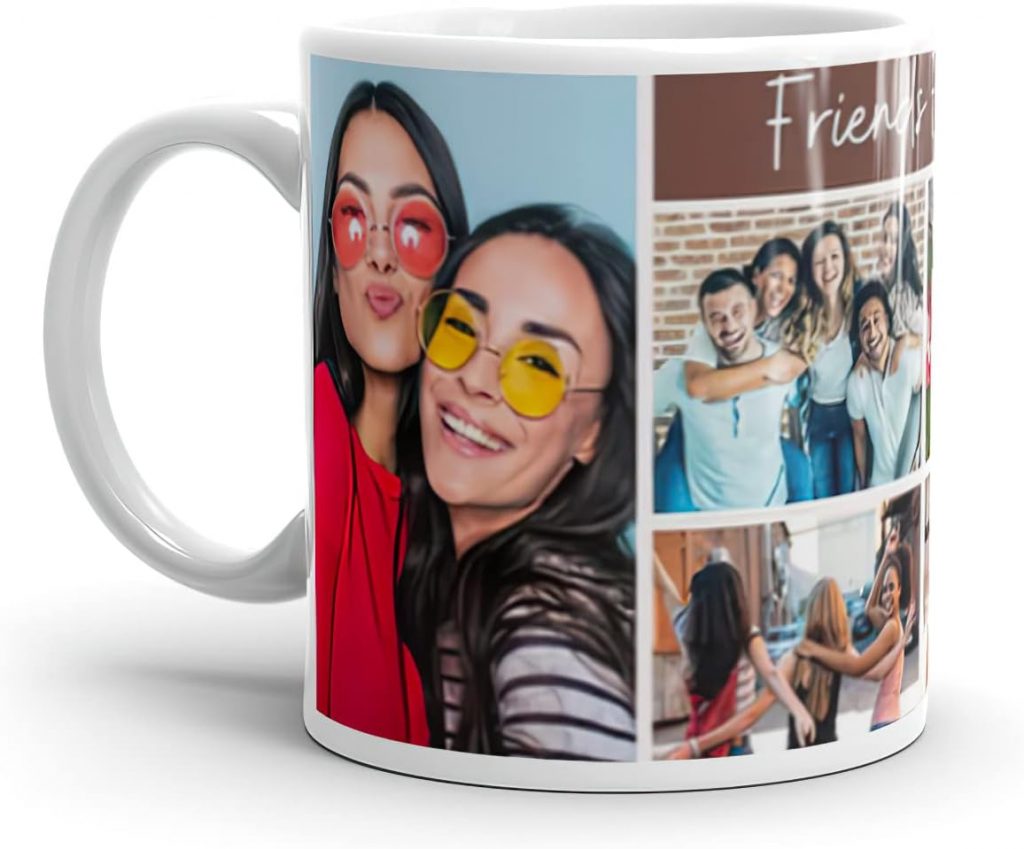 Personalised Mug for Friends, Best Friend Mug - Custom Mug Add Up to 6 Photos with Personalised Message, Friendship Gifts for Women, Birthday Gifts for Bestfriend, 11oz Mug

International Friendship Day
