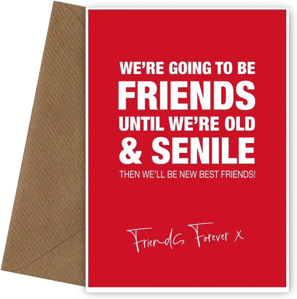Red Friendship Cards for Women and Men - Birthday Card for Friend Female or Male - Special and Best Friend Birthday Card | Funny Friend Birthday Card/Christmas Cards Humour 30th 40th 50th 60th Bday 