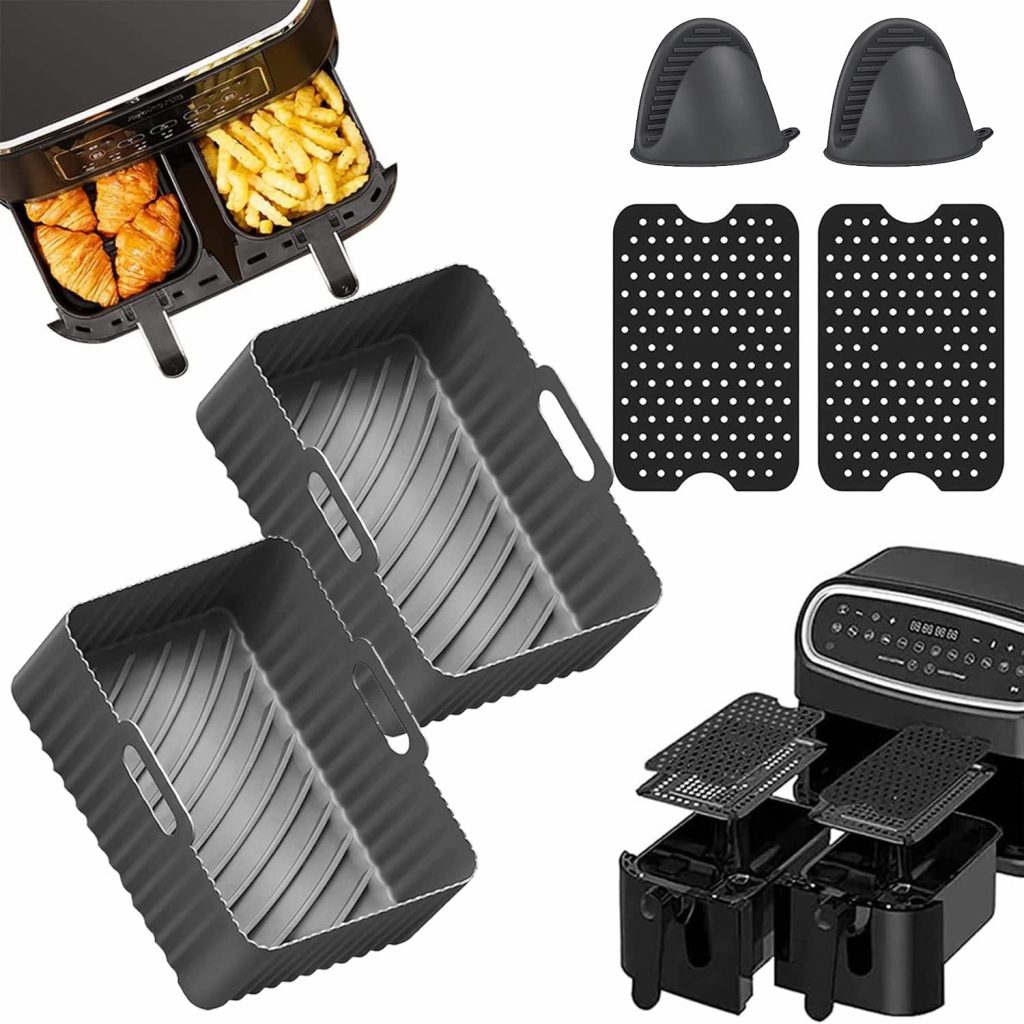 DLDER Update Large Dual Air Fryer Accessories for Ninja,Machine Washable Silicone Air Fryer Liners,Double Air Fryer Silicone Pot,Reusable Air Fryer Basket Accessories for Oven and Microwave Gray 

Amazon Prime Day Deals Under £20