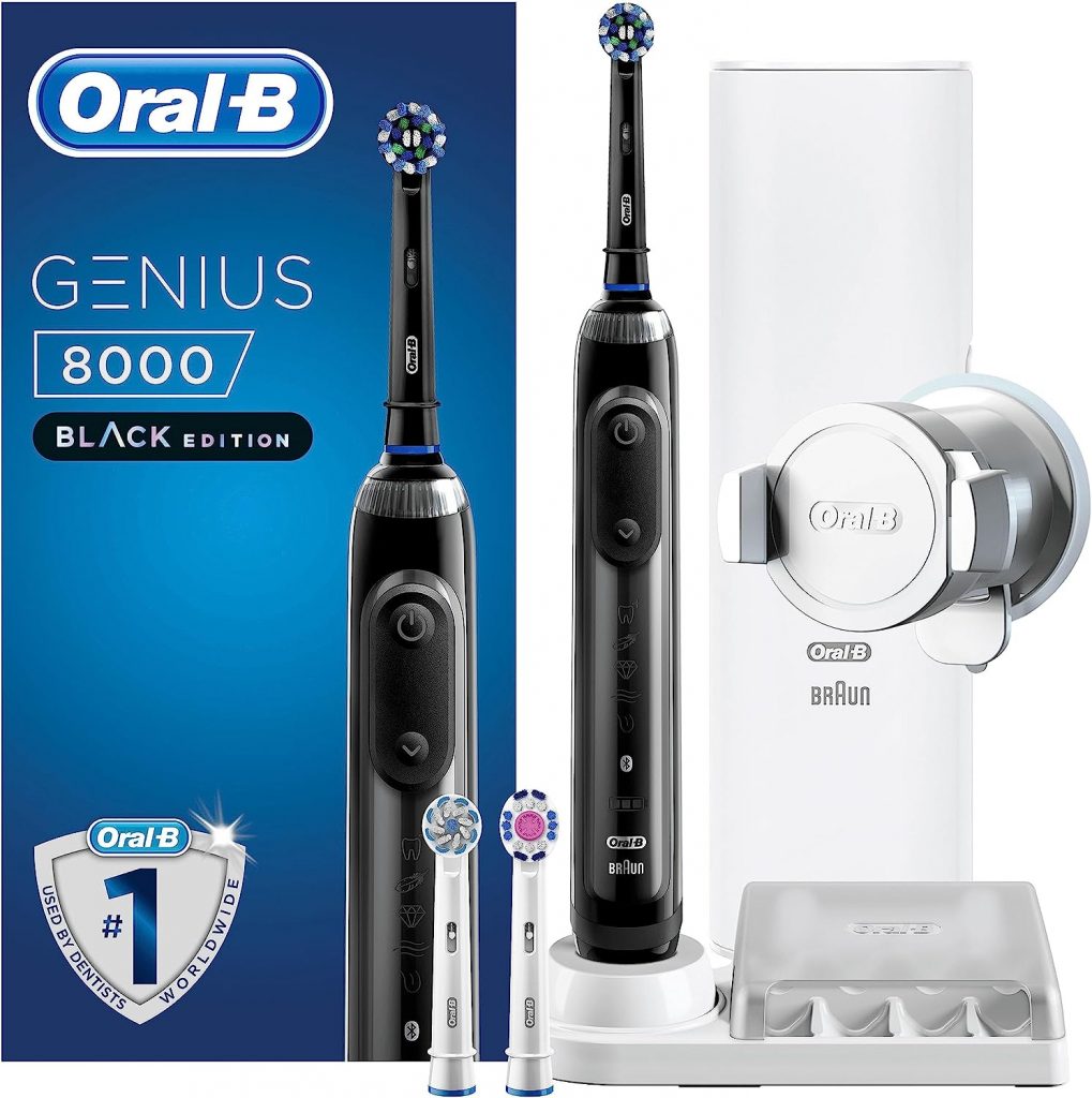 Oral-B Genius Electric Toothbrush with Artificial Intelligence, Gifts For Women / Men, App Connected Handle, 3 Toothbrush Heads & Travel Case, 5 Modes, Teeth Whitening, 2 Pin UK Plug, 8000

Amazon Prime Day 2023
